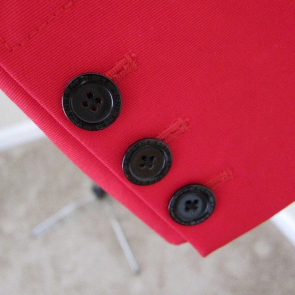 ANNE KLEIN BRIGHT RED COTTON BLAZER - SIZE 8P - Picture 6 of 12
